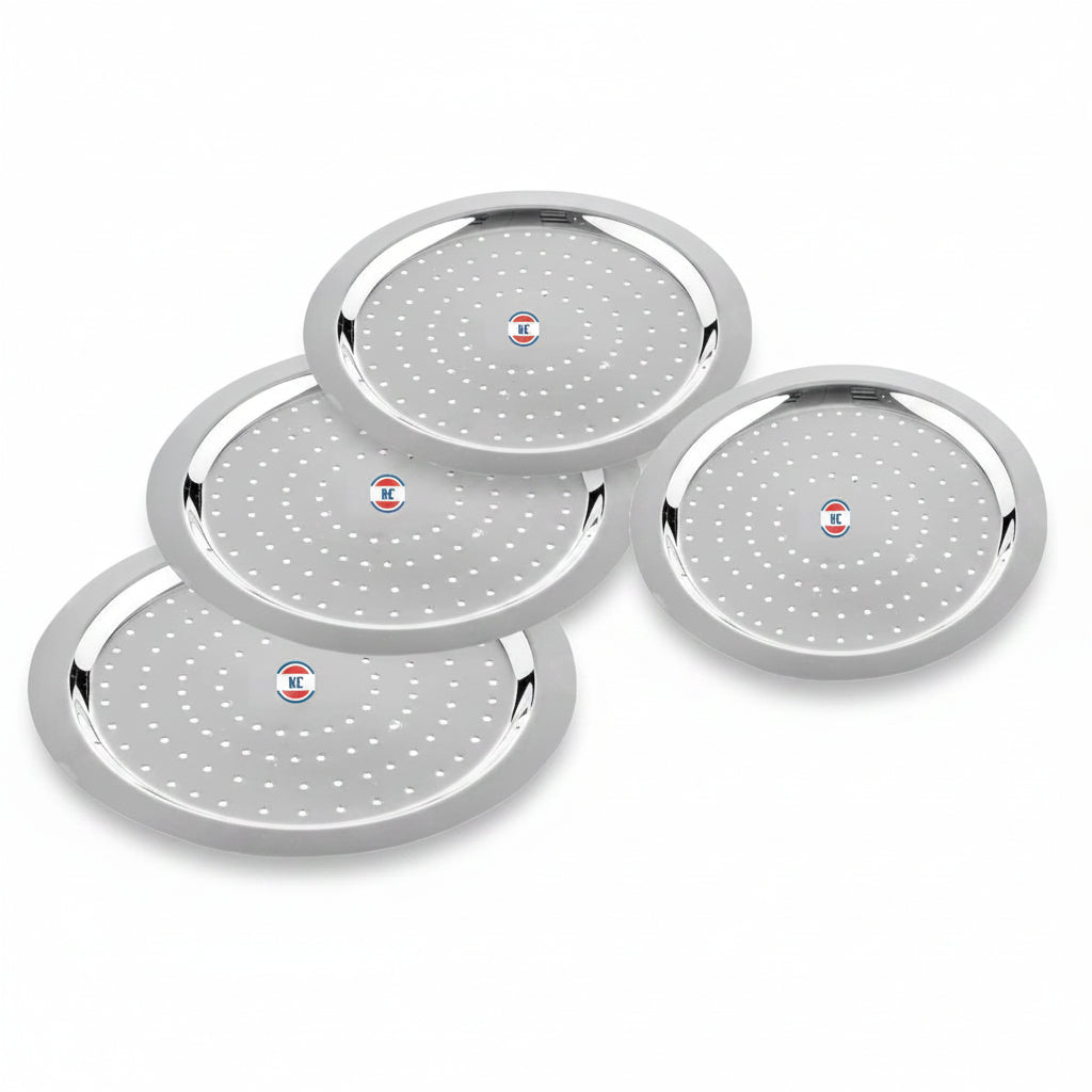 Steel Hole Lid Cover Set, Stainless Steel Jali Plate for Utensils, Milk Cover Plate