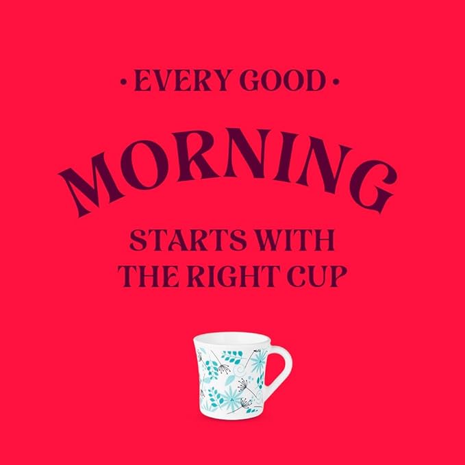 Stardust Opalware Mug, Set of 6 Tea/coffee Mugs, 100 ml Each