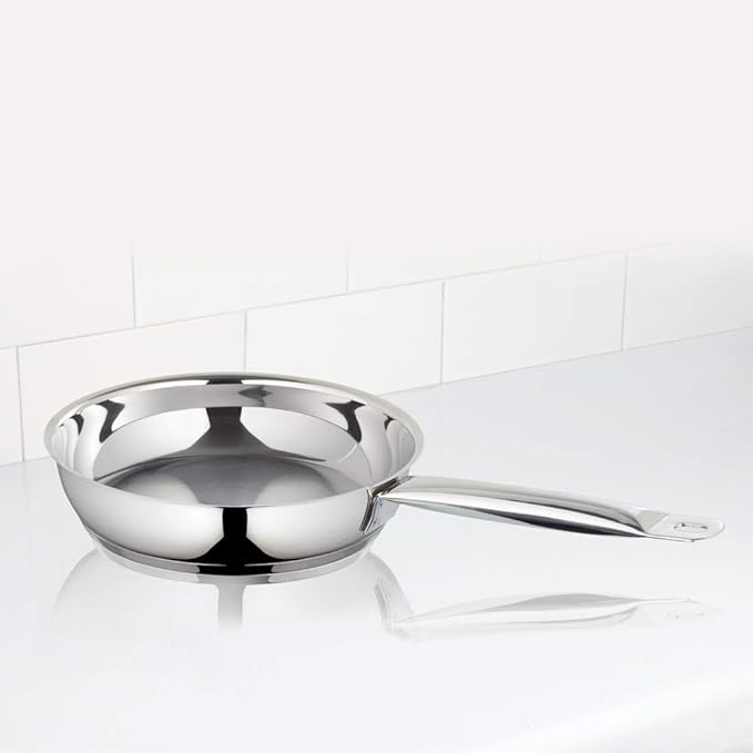 Stainless Steel Frying Pan 1.5 L, 20 cm, Impact Bonded Tri-ply Bottom