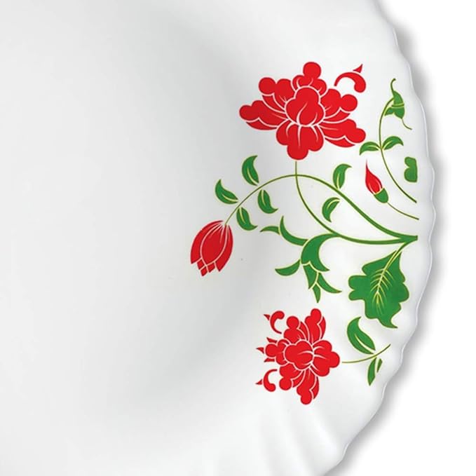 Opalware Full Plate, 11 inch, White, Set of 6 - Hazel, Opalware Full Plate