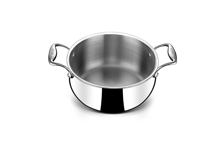 Triply Stainless Steel Belly Saucepot With Lid, Induction Base Casserole, Briyani Pot/ Handi, Stew Pot