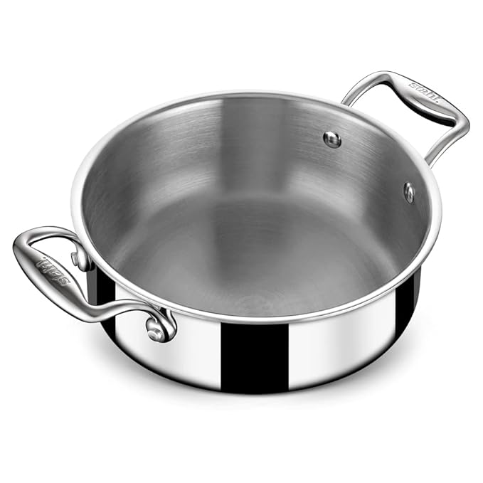 Triply Stainless Steel Casserole With Lid, Triply Stainless Steel Sauce Pot, Induction Pan, Artisan 4820