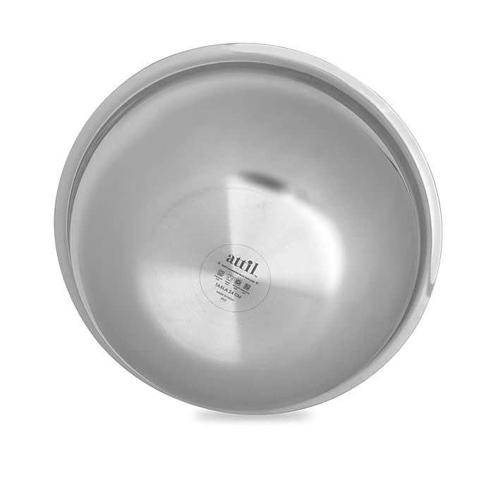 Triply Stainless Steel Tasla Kadai With Induction Base Kadhai Without Handle
