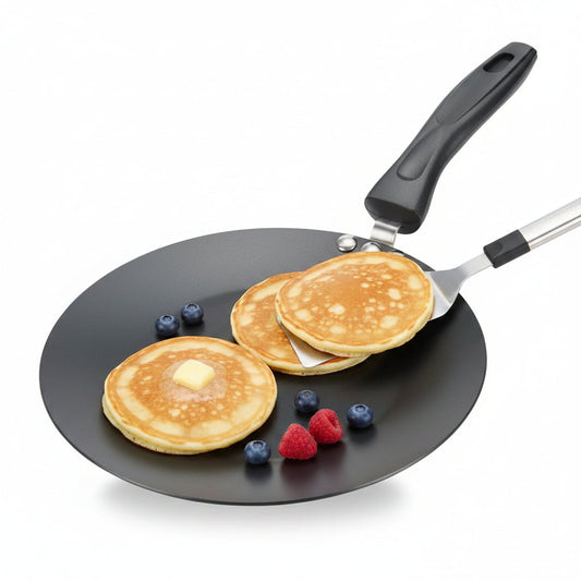 By 25 cm Hard Anodised Vista Concave Tawa Gas & Induction Metal Spoon Friendly