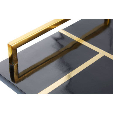 Black and Gold Decorative Tray