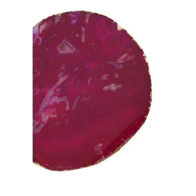 Set of 4 Agate Pink and Gold Coasters