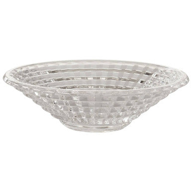 Clear Glass Ridged Rounded Bowl
