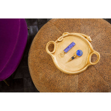 Gold Serpent Curve Decorative Tray