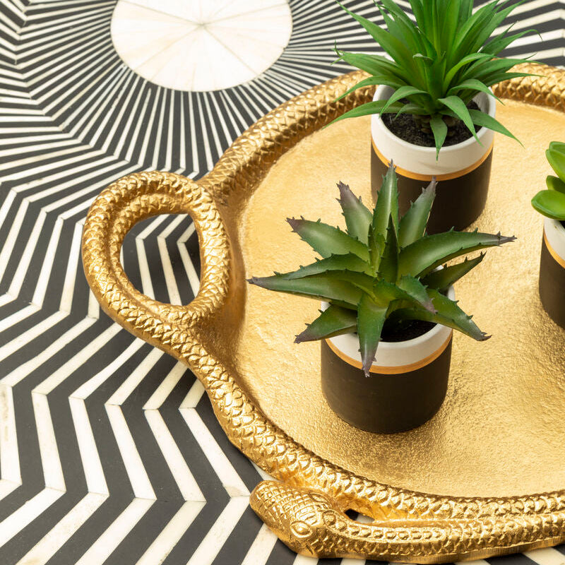 Gold Serpent Curve Decorative Tray