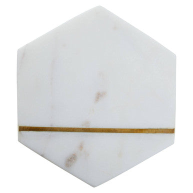 Set of 4 White Marble Coasters
