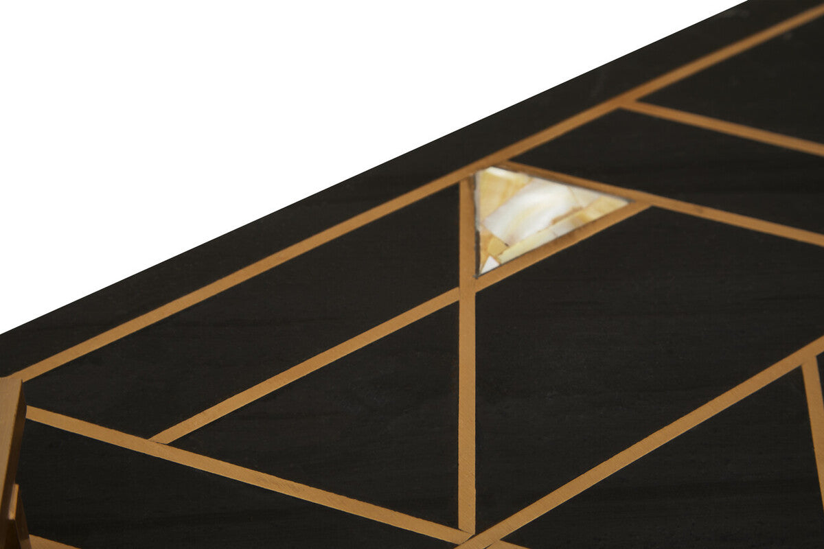 Black Slate Tray with Mother of Pearl Inlay