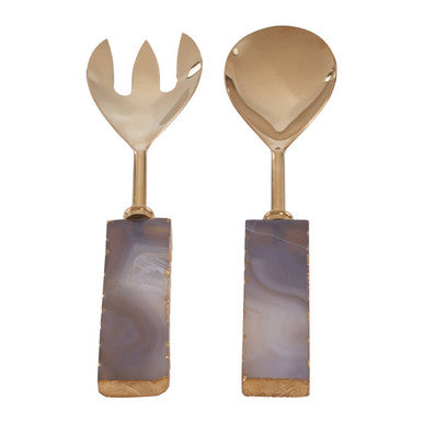 Grey and Gold Serving Set