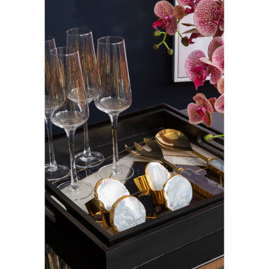 Grey and Gold Serving Set