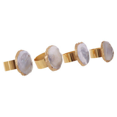 Grey and Gold Napkin Rings