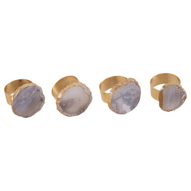 Grey and Gold Napkin Rings
