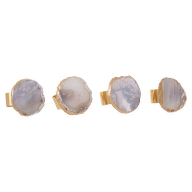Grey and Gold Napkin Rings