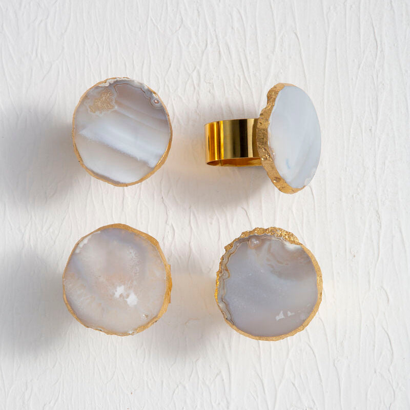 Grey and Gold Napkin Rings