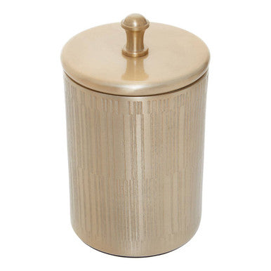 Pale Gold Aluminium Tissue Box Holder with Line Effect