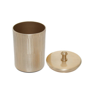 Pale Gold Aluminium Tissue Box Holder with Line Effect