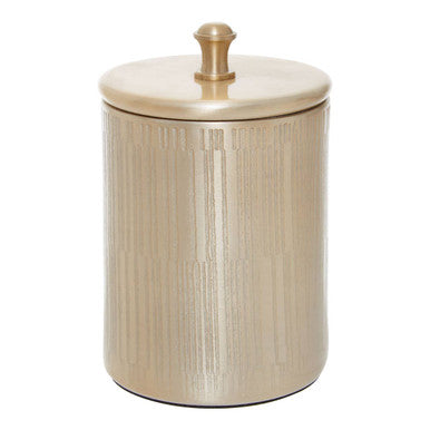 Pale Gold Aluminium Tissue Box Holder with Line Effect