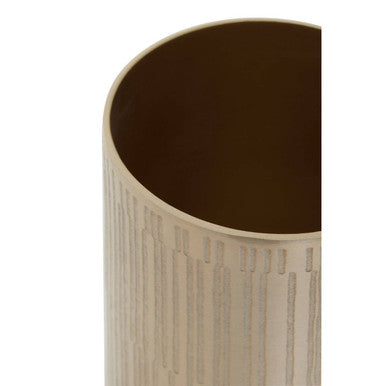 Pale Gold Aluminium Tissue Box Holder with Line Effect