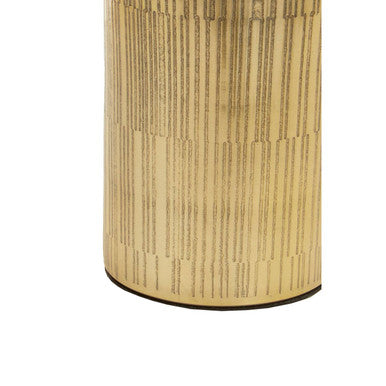 Gold Aluminium Bathroom Jar with Line Effect