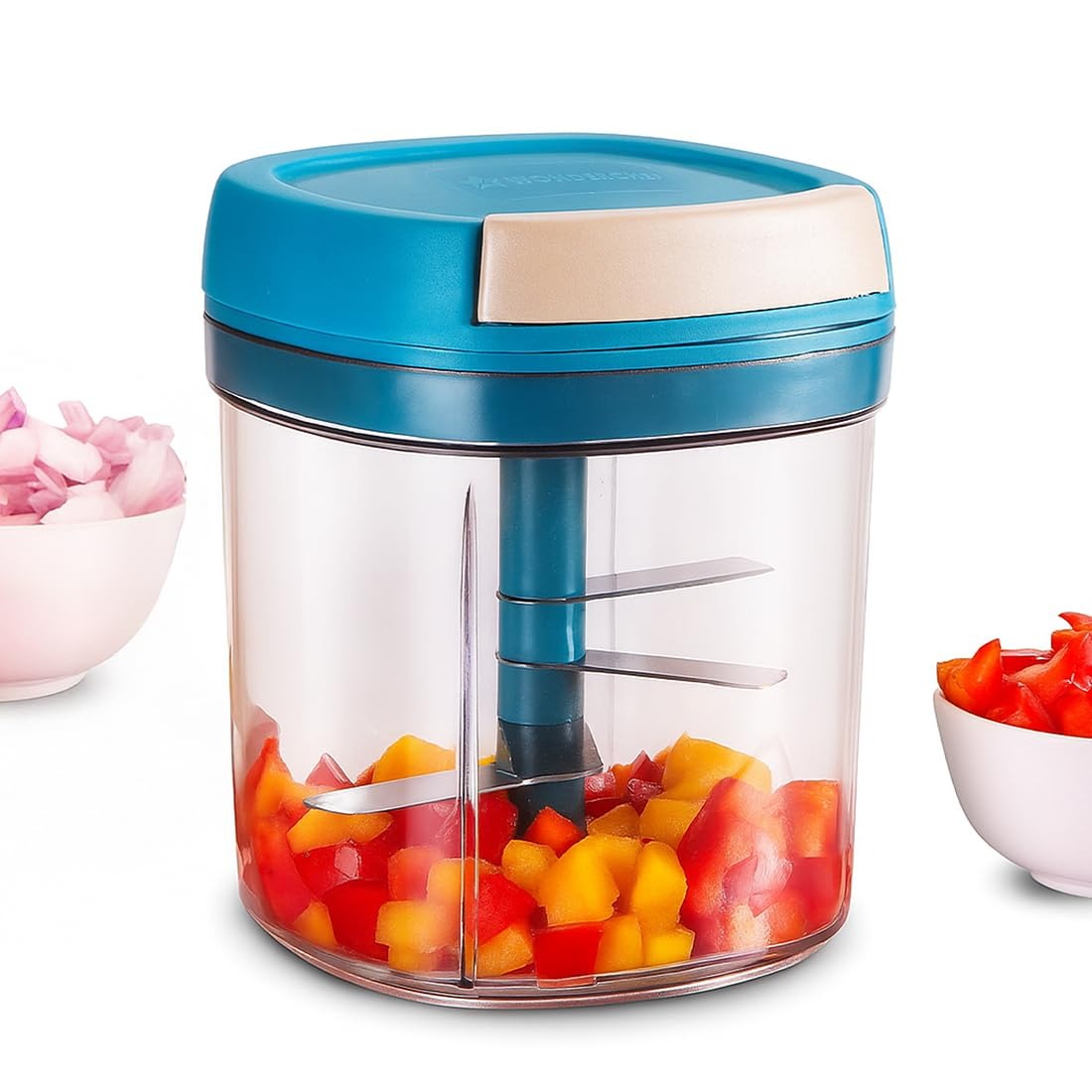 Pulse Vegetable String Chopper 900 ml 6 Sharp Stainless Steel Blades Anti-Slip Design