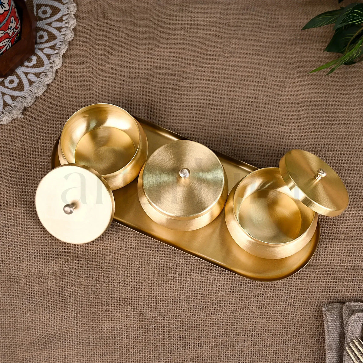 Brass Nut Bowl Gift Set Premium Handcrafted