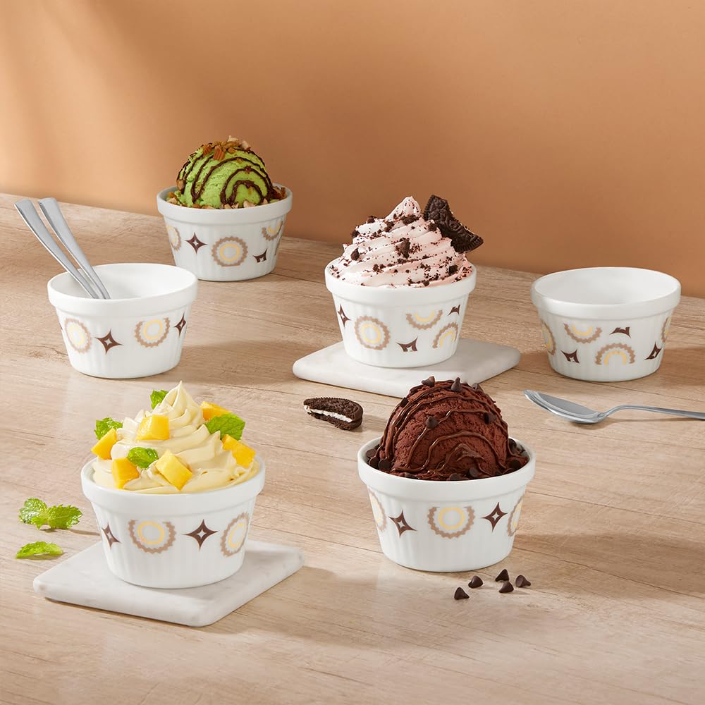 Ice Cream Bowl/dessert Set, Set of 6, Glass, 220 ml