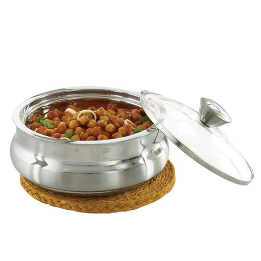 Stainless Steel Solid Insulated Handi, 800 ml, 1 Piece, Silver