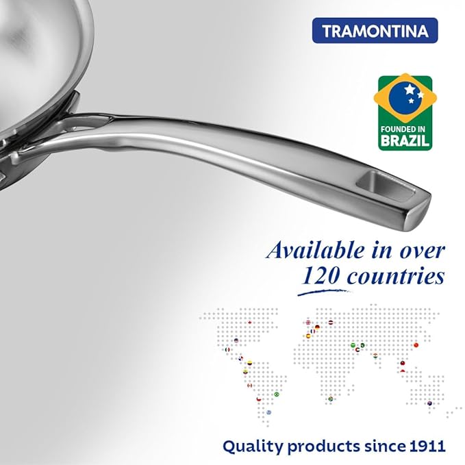 Triply 26 cm Fry Pan with SS 304 Lid