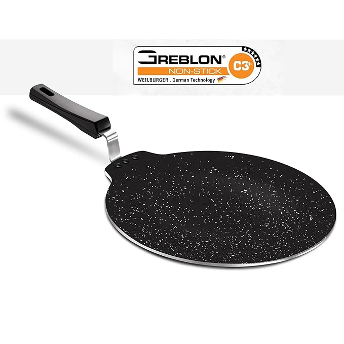 Induction Aluminium Dosa Tawa Without Edge, 30 cm, Black