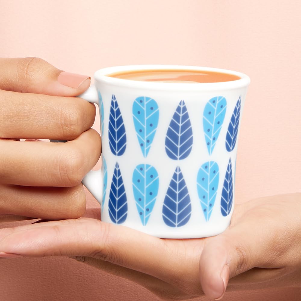 Fable Opalware Mug, Set of 6 Tea/coffee Mugs, 100 ml Each