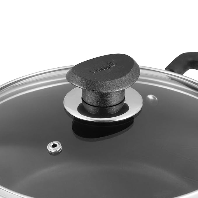 Aluminium Non Stick Saucepot with Glass Lid - 3.1 L, 20 cm, 3 mm Thick