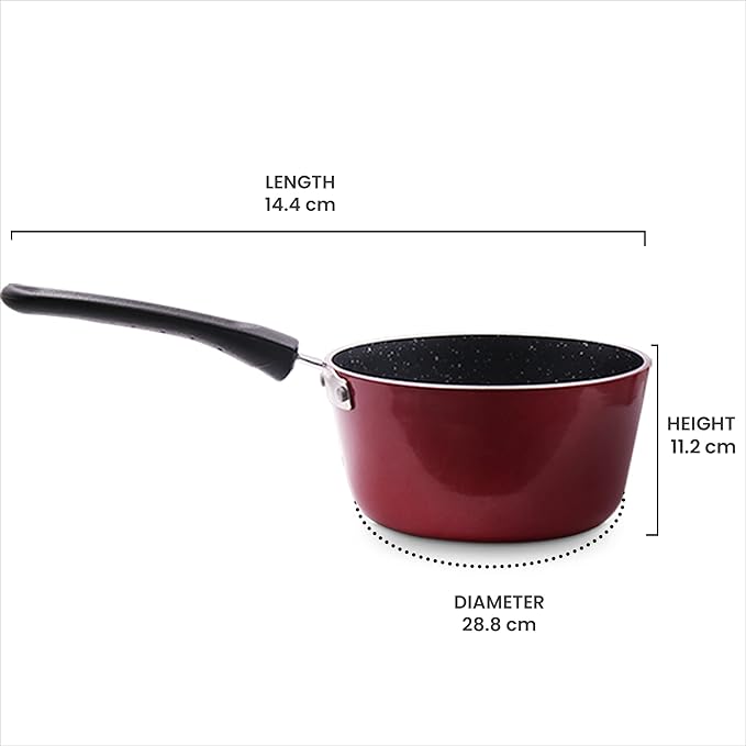 Sandwich Bottom Non Induction Sauce Pan, 14 cm