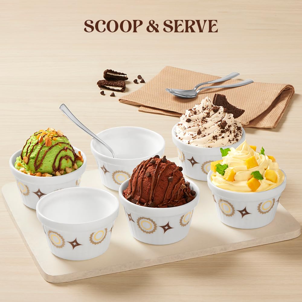 Ice Cream Bowl/dessert Set, Set of 6, Glass, 220 ml