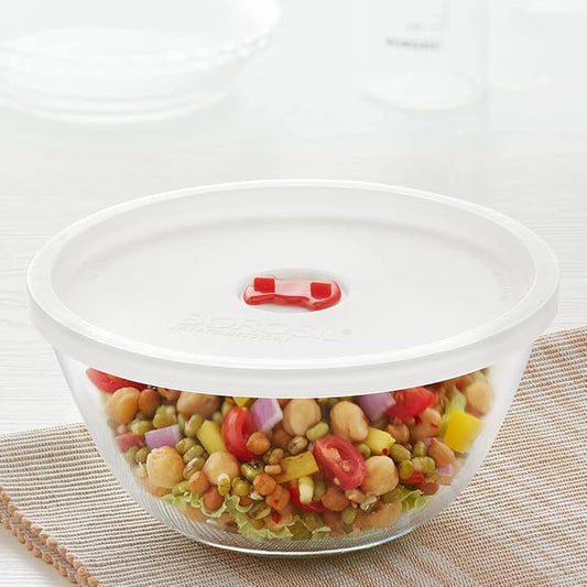1.3 L Serving & Mixing Bowl with Lid, Multipurpose Round Bowl for Kitchen & Dinning
