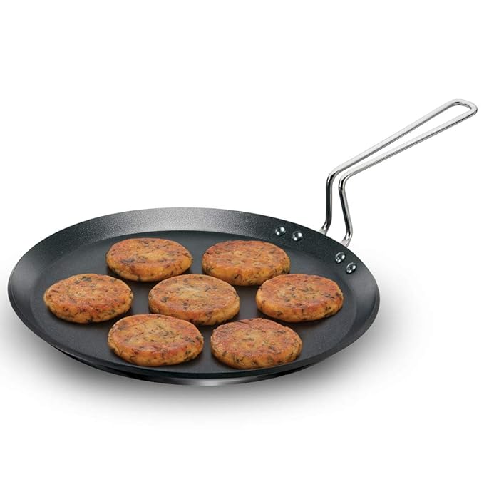 Induction Compatible Nonstick Flat Tava 30 cm, 4.88 mm (Black)