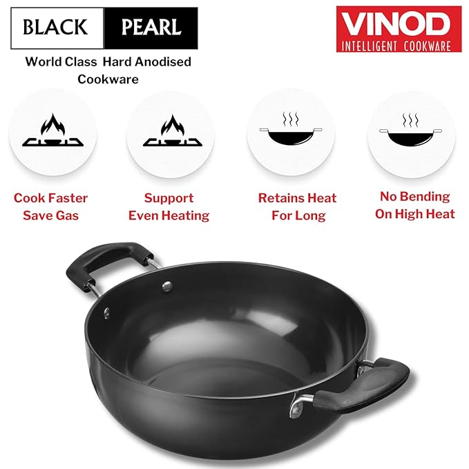 Anodised Induction Friendly Kadai, 4.1 L