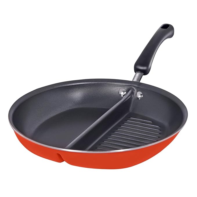 Non-Stick 30 cm Divided Grillpan/Twin Pan/Breakfast Pan/Multi-Snack Pan