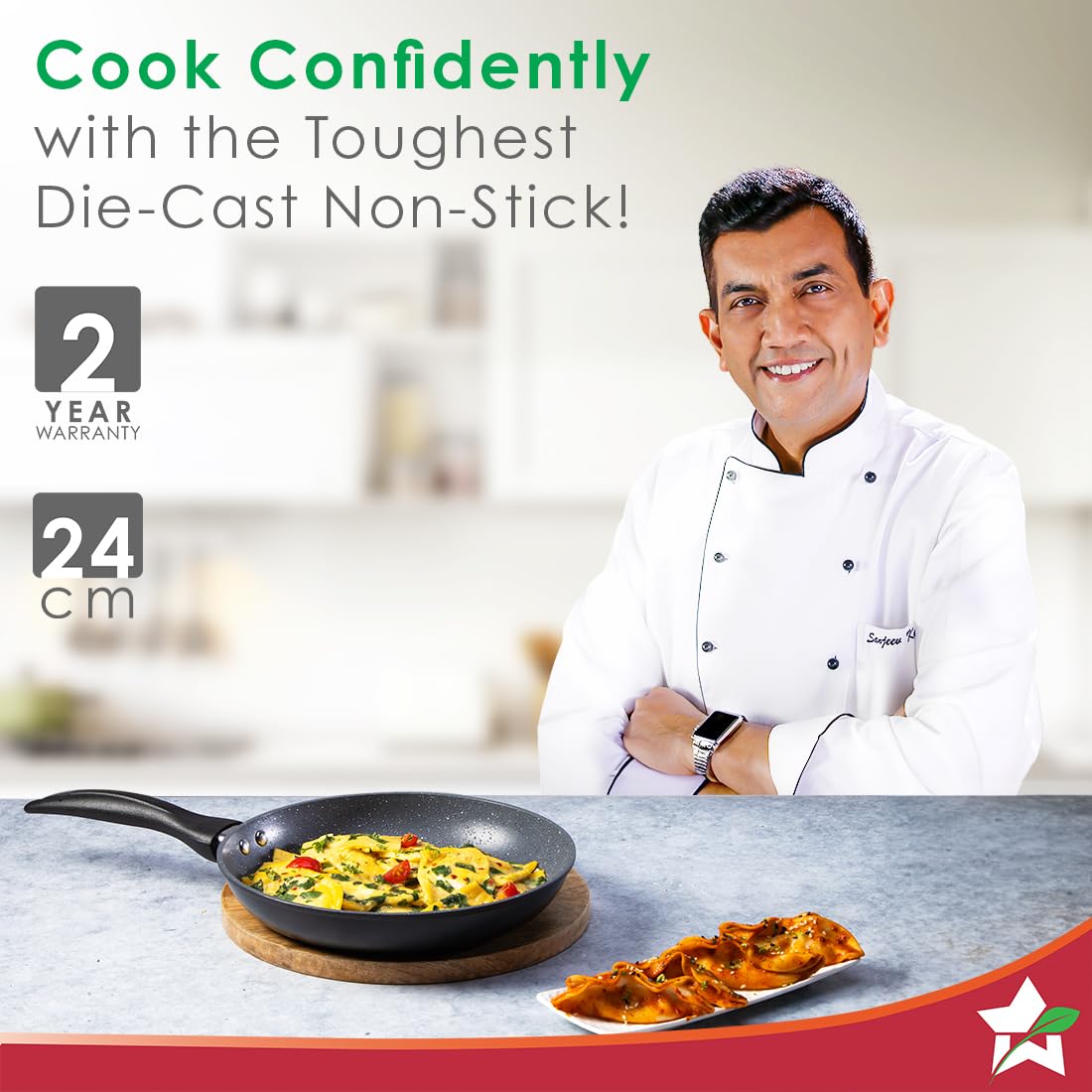 Die-cast Non Stick Fry Pan 24 cm, 1.2 L, Grey