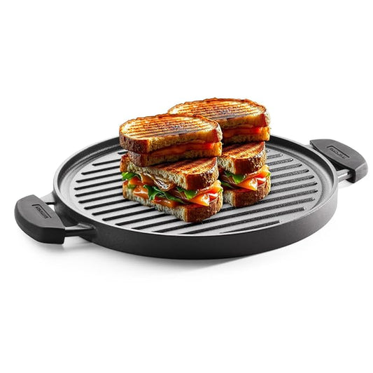 Pre-Season Cast Iron Griddle 2in1 30 cm(Size 39.2 x 30.2 x 2.6 cm)