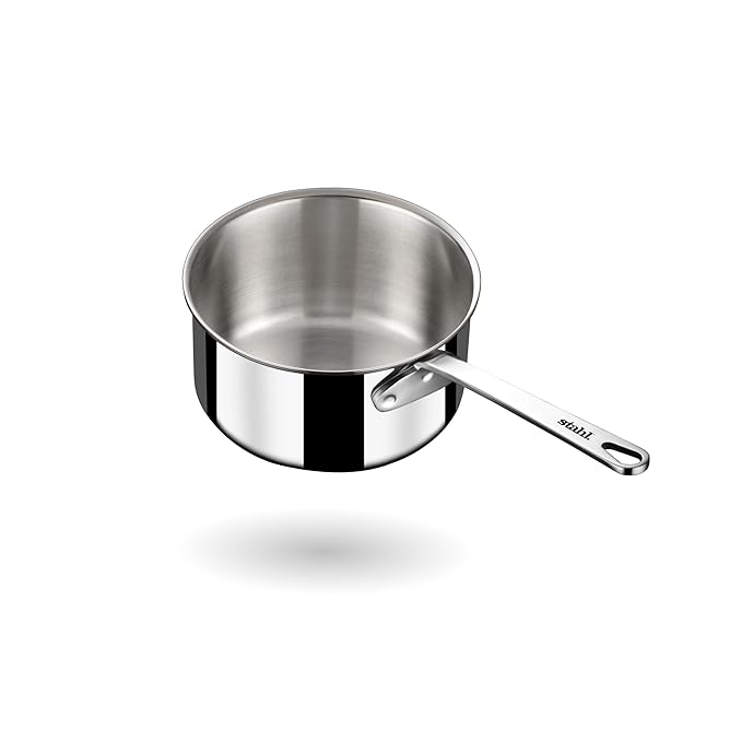Triply Stainless Steel Mikro Saucepan, Mini Milk Pan, 1 Cup Tea/ Coffee Pan, 270 ml, 8 cm