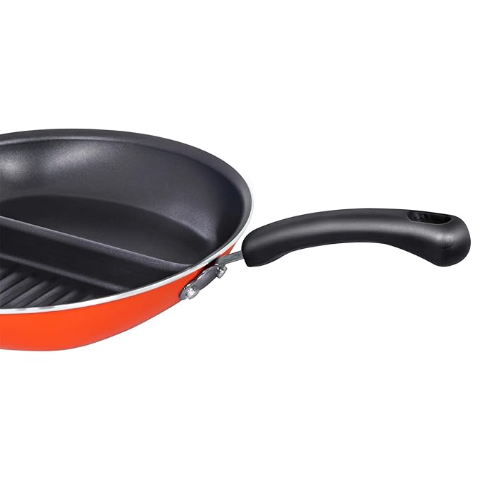Non-Stick 30 cm Divided Grillpan/Twin Pan/Breakfast Pan/Multi-Snack Pan