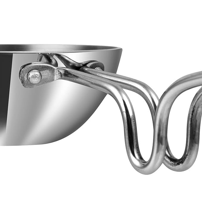 Triply Stainless Steel Tadka Pan Large - 300 ml, 11 cm, Balance Design Handle