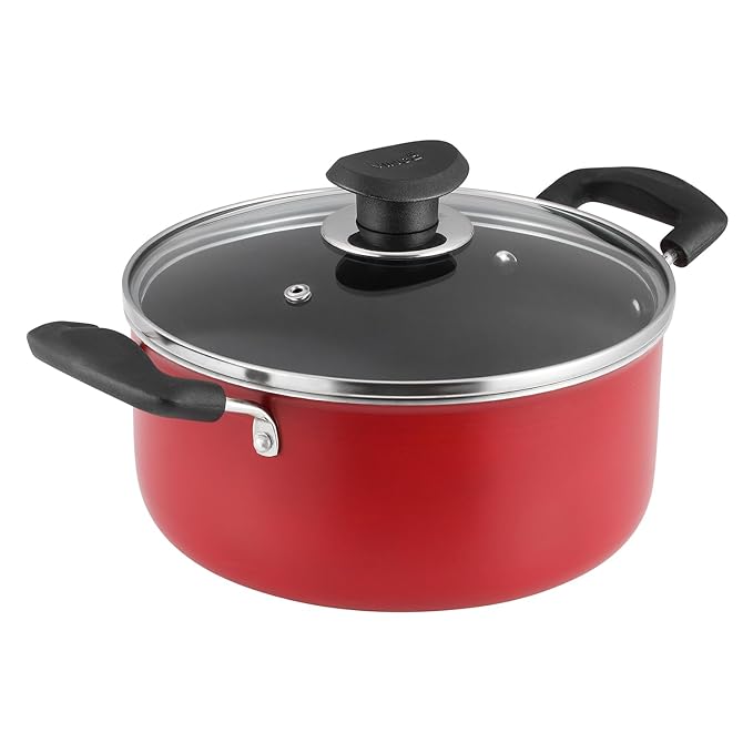 Aluminium Non Stick Saucepot with Glass Lid - 3.1 L, 20 cm, 3 mm Thick