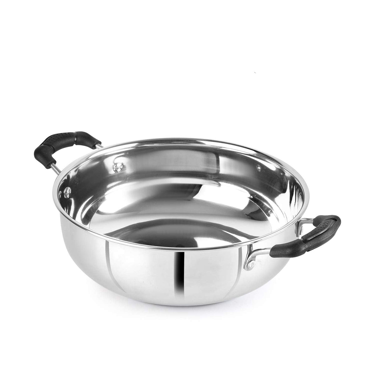 Induction Compatible Stainless Steel Kadhai - 3 L
