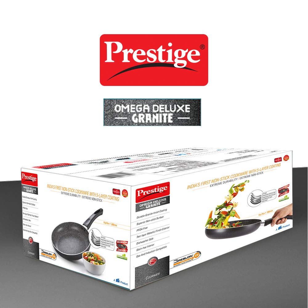 24 cm Granite Fry Pan with glass lid