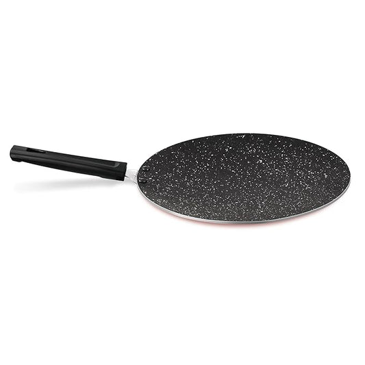 Induction Non-stick Concave Tawa, 28 cm, Burgundy