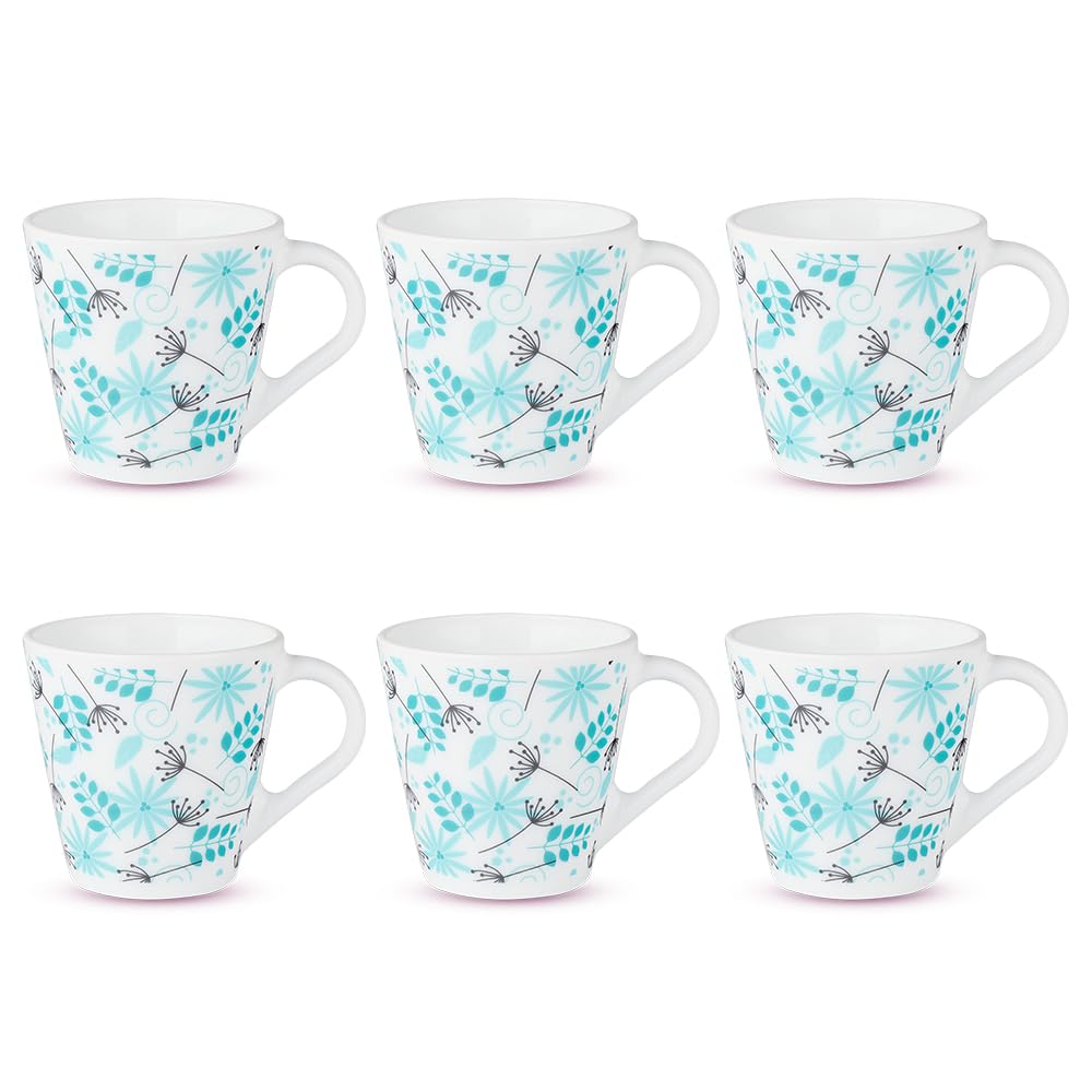 Stardust Opalware Mug, Set of 6 Tea/coffee Mugs, 160 ml Each